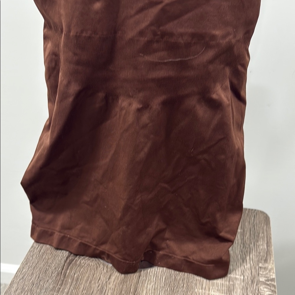 Women's Brown Sleeveless Dress - Picture 8 of 9